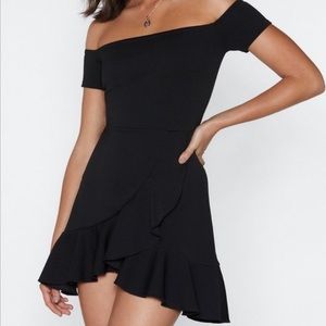 NWT Nasty Gal show me off the shoulder dress